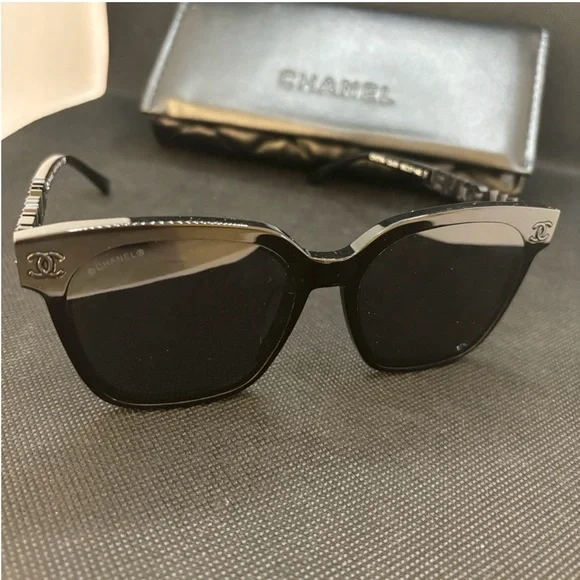 Women’s Black Chanel Sunglasses - Picture 3 of 8